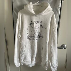 Taylor Swift Fighting Dragons With You White Hoodie, Size XL